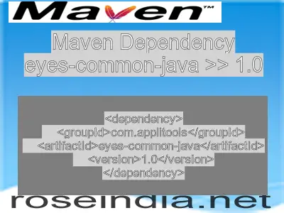 Maven dependency of eyes-common-java version 1.0