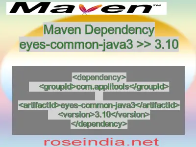 Maven dependency of eyes-common-java3 version 3.10