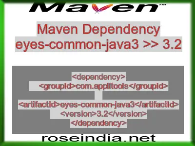 Maven dependency of eyes-common-java3 version 3.2