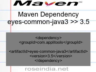 Maven dependency of eyes-common-java3 version 3.5