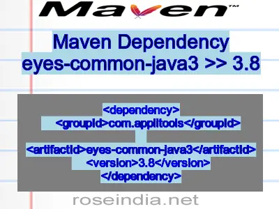 Maven dependency of eyes-common-java3 version 3.8