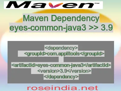 Maven dependency of eyes-common-java3 version 3.9