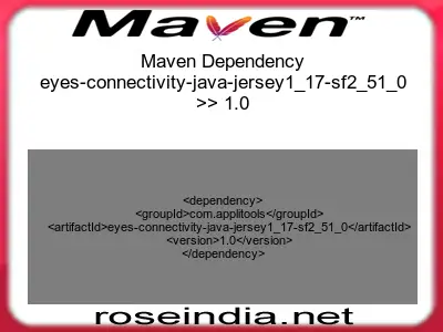 Maven dependency of eyes-connectivity-java-jersey1_17-sf2_51_0 version 1.0