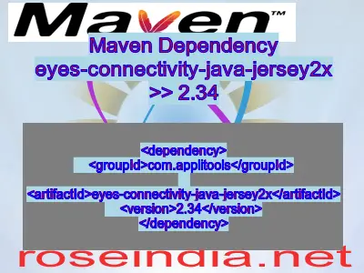 Maven dependency of eyes-connectivity-java-jersey2x version 2.34