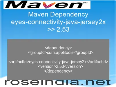 Maven dependency of eyes-connectivity-java-jersey2x version 2.53