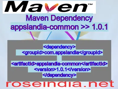 Maven dependency of appslandia-common version 1.0.1