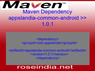 Maven dependency of appslandia-common-android version 1.0.1