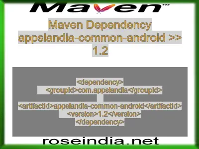 Maven dependency of appslandia-common-android version 1.2