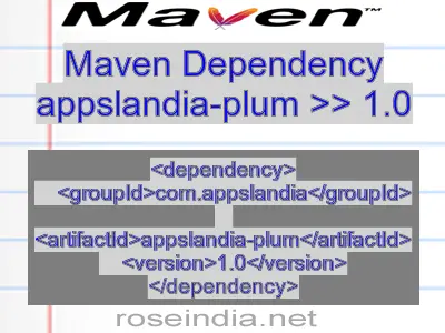 Maven dependency of appslandia-plum version 1.0