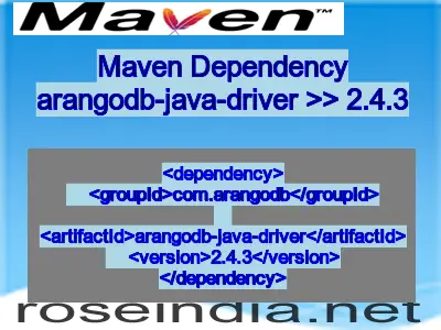 Maven dependency of arangodb-java-driver version 2.4.3