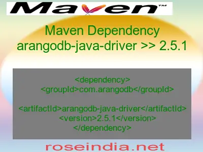 Maven dependency of arangodb-java-driver version 2.5.1