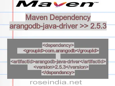 Maven dependency of arangodb-java-driver version 2.5.3