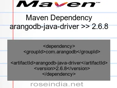 Maven dependency of arangodb-java-driver version 2.6.8