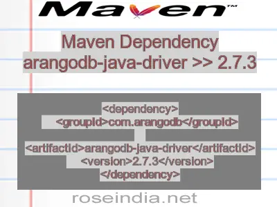 Maven dependency of arangodb-java-driver version 2.7.3