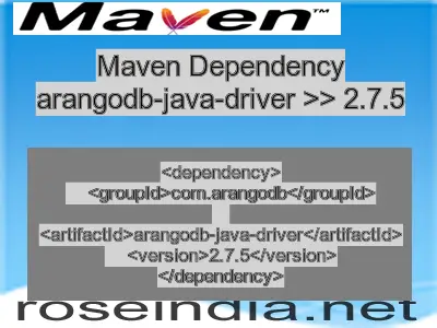 Maven dependency of arangodb-java-driver version 2.7.5