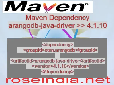 Maven dependency of arangodb-java-driver version 4.1.10