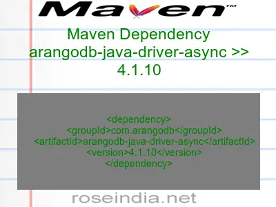 Maven dependency of arangodb-java-driver-async version 4.1.10