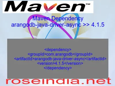 Maven dependency of arangodb-java-driver-async version 4.1.5