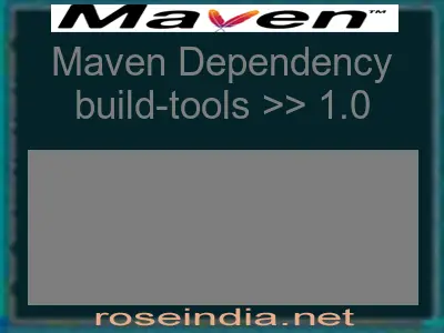 Maven dependency of build-tools version 1.0