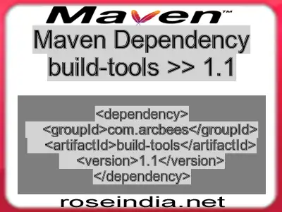 Maven dependency of build-tools version 1.1