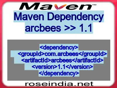 Maven dependency of arcbees version 1.1