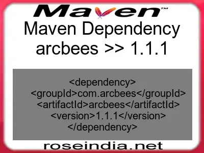 Maven dependency of arcbees version 1.1.1