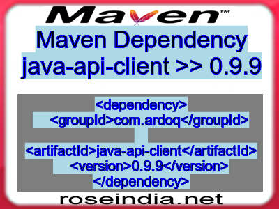 Maven dependency of java-api-client version 0.9.9