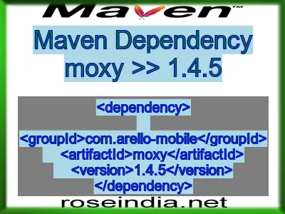 Maven dependency of moxy version 1.4.5