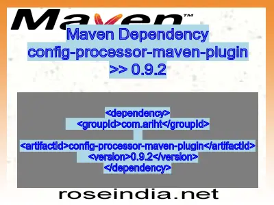 Maven dependency of config-processor-maven-plugin version 0.9.2