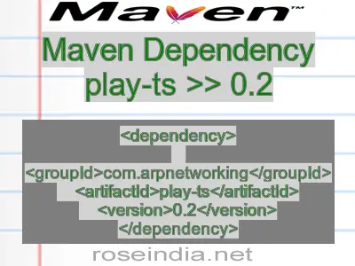 Maven dependency of play-ts version 0.2