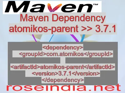 Maven dependency of atomikos-parent version 3.7.1