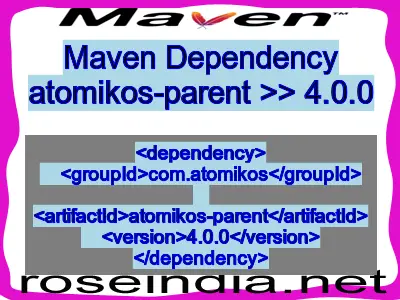 Maven dependency of atomikos-parent version 4.0.0