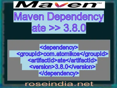 Maven dependency of ate version 3.8.0