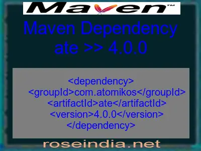 Maven dependency of ate version 4.0.0