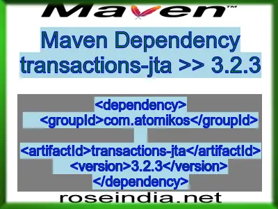 Maven dependency of transactions-jta version 3.2.3