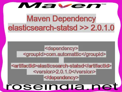 Maven dependency of elasticsearch-statsd version 2.0.1.0