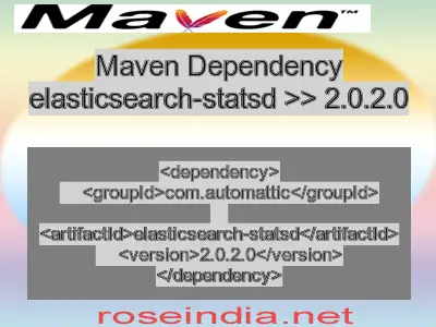 Maven dependency of elasticsearch-statsd version 2.0.2.0