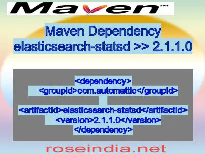 Maven dependency of elasticsearch-statsd version 2.1.1.0