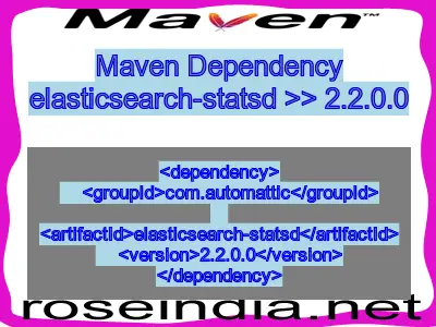 Maven dependency of elasticsearch-statsd version 2.2.0.0