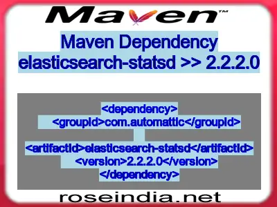 Maven dependency of elasticsearch-statsd version 2.2.2.0