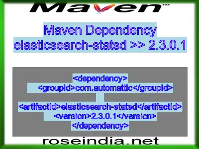 Maven dependency of elasticsearch-statsd version 2.3.0.1