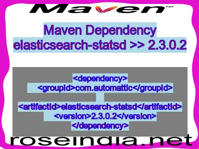 Maven dependency of elasticsearch-statsd version 2.3.0.2