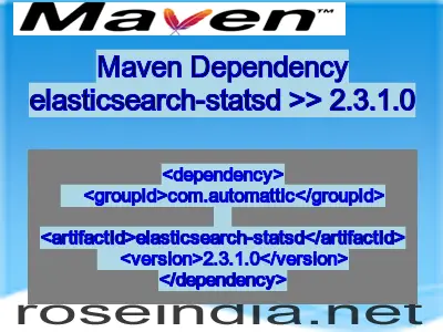 Maven dependency of elasticsearch-statsd version 2.3.1.0