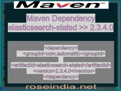 Maven dependency of elasticsearch-statsd version 2.3.4.0