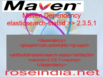 Maven dependency of elasticsearch-statsd version 2.3.5.1