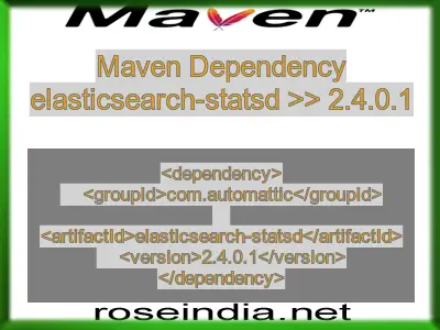 Maven dependency of elasticsearch-statsd version 2.4.0.1