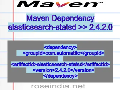 Maven dependency of elasticsearch-statsd version 2.4.2.0