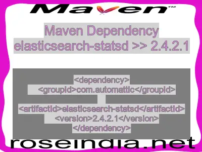 Maven dependency of elasticsearch-statsd version 2.4.2.1