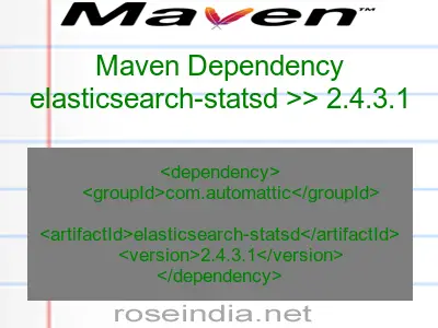 Maven dependency of elasticsearch-statsd version 2.4.3.1