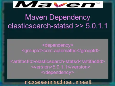 Maven dependency of elasticsearch-statsd version 5.0.1.1